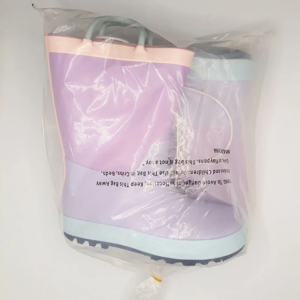 Girls Ali Colorblock Rain Boots - Cat and Jack (Purple) "Size 10 Kids" - NEW!!! - Picture 6 of 8